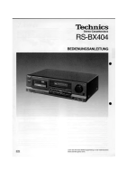 Technics - RSBX-404 - Owners manual 